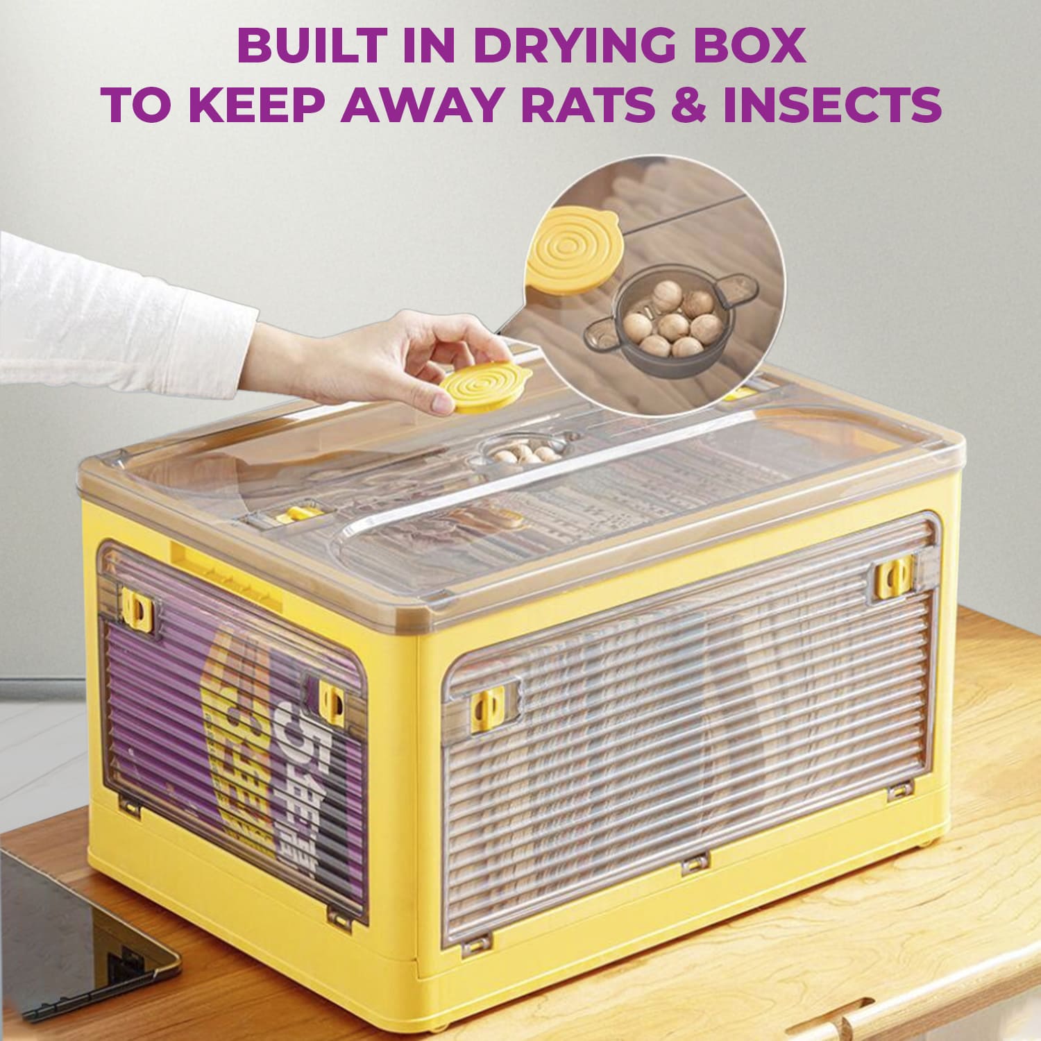 BlushBite™ Collapsible Plastic Storage Containers, For Clothes,Blankets,Toys etc.