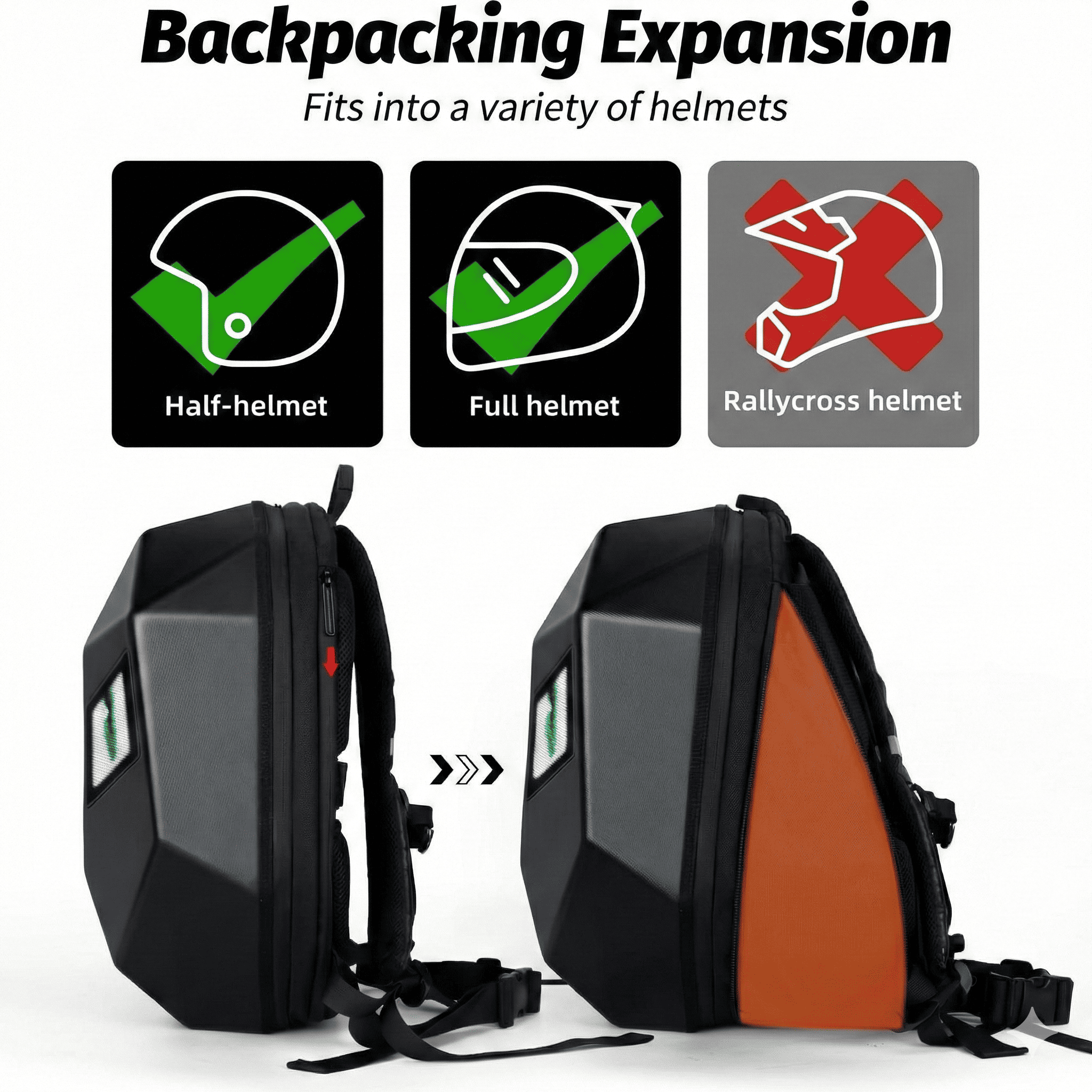 3D Glowing Eyes LED Display Smart Backpack.